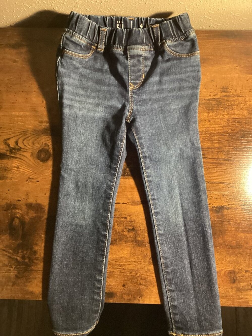 Girls Size 4 Medium Wash Pull-On Skinny Jeans